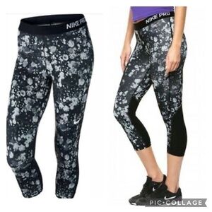 NIKE PRO Women’s DRI-FIT MICROCOSM Training Capri Pants Leggings